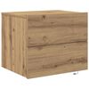vidaXL Τοίχου κομοδίνο με συρτάρι 2 pcs artisan δρυς 50 x 39 x 41 εκ.