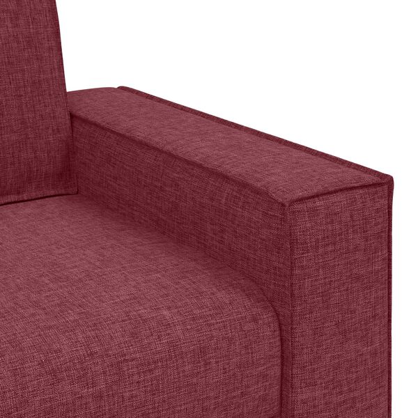 vidaXL Σετ Καναπέ με μαξιλάρι 3 pcs Κόκκινο 220 x 78 x 84 εκ. ύφασμα
