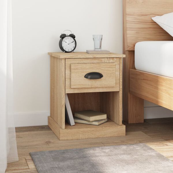 vidaXL Κομοδίνα 2 τεμ. Sonoma Oak 39x39x47,5εκ. από Επεξεργασμένο Ξύλο