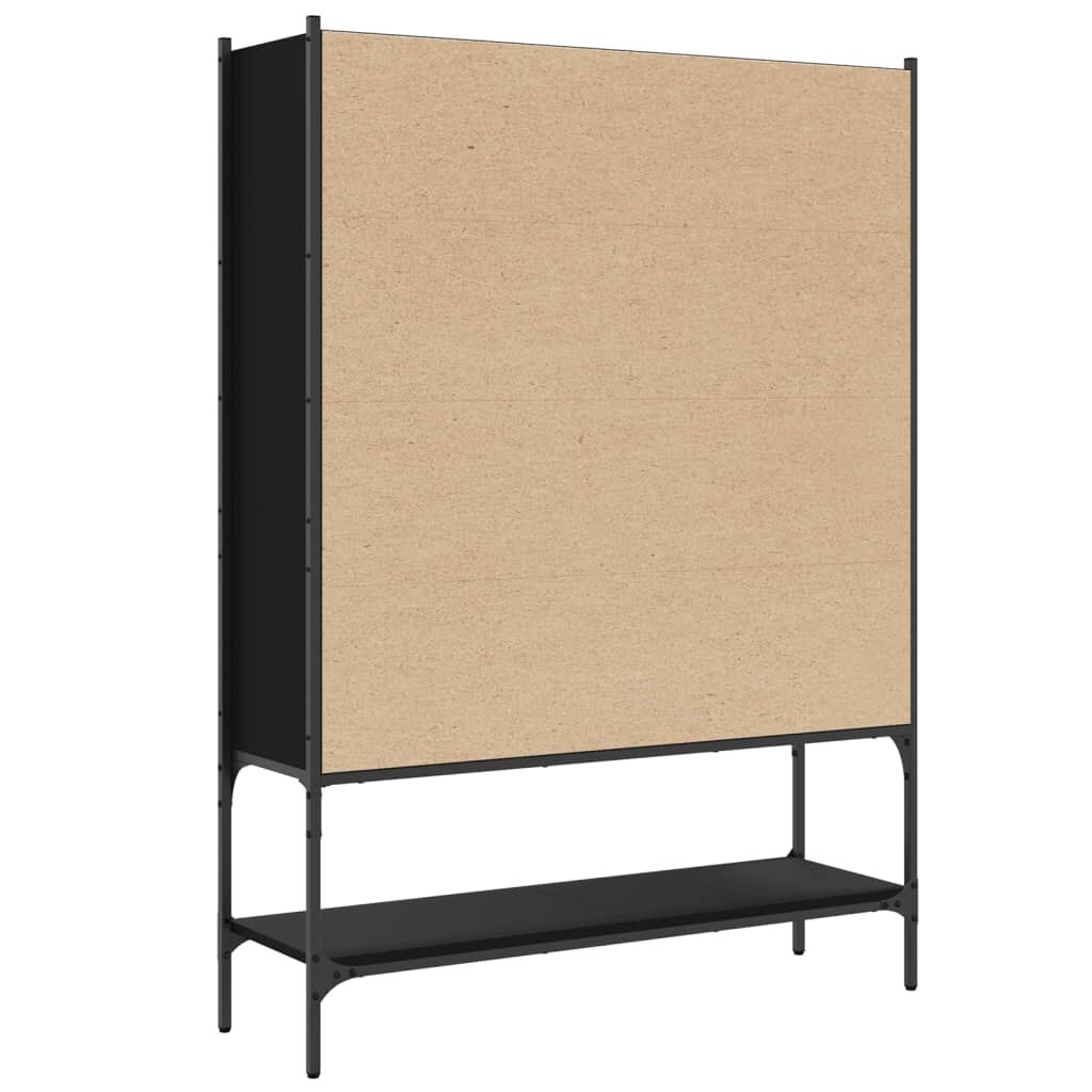 vidaXL Βιβλιοθήκη Μαύρη 102x30x141,5 εκ. από Επεξεργασμένο Ξύλο