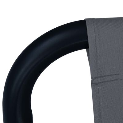 vidaXL Ξαπλώστρα - Κρεβάτι Κήπου Γκρι 200 x 90 εκ. από Ατσάλι