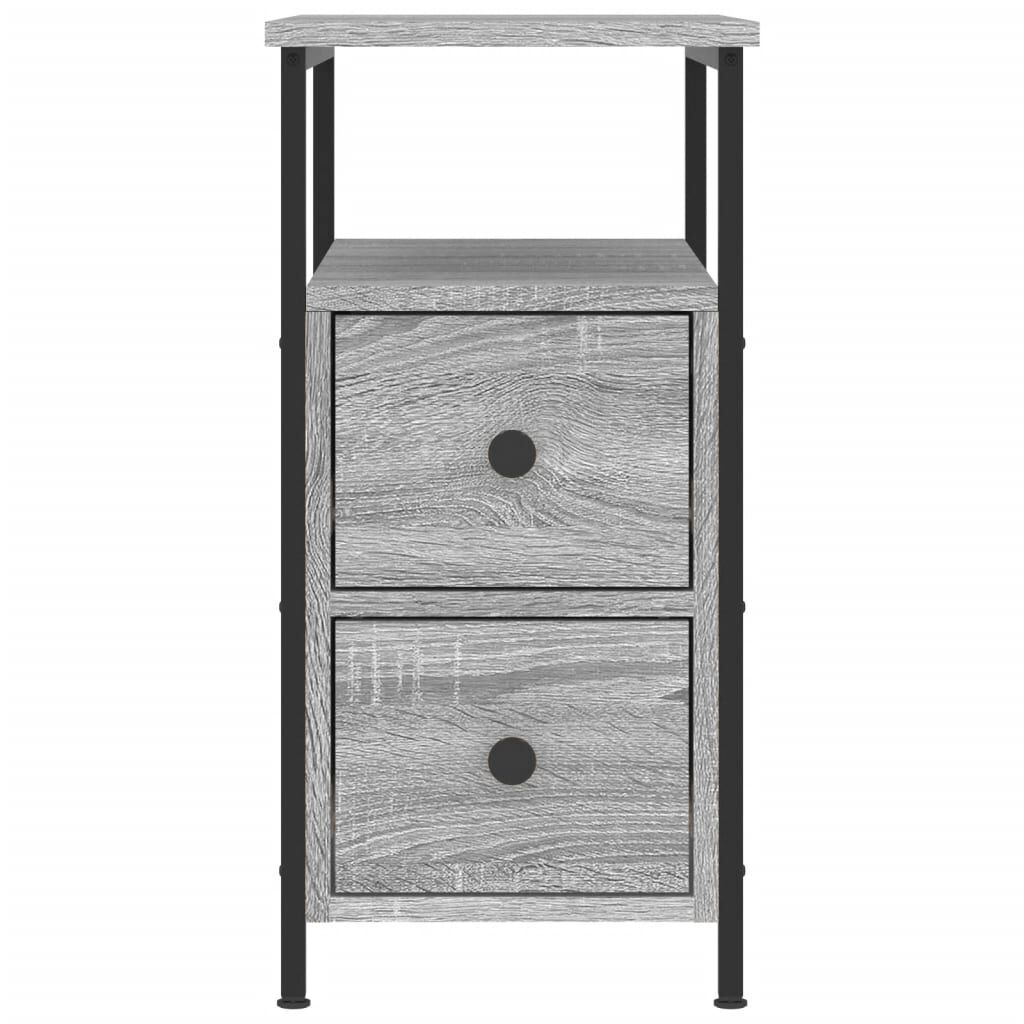 vidaXL Κομοδίνα 2 τεμ. Γκρι Sonoma 30 x 60 x 60 εκ. από Επεξεργ. Ξύλο