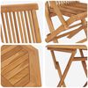vidaXL Σέτ φαγητού για κήπο 3 pcs Καφέ Μασίφ ξύλο teak