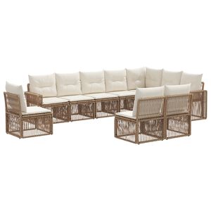 vidaXL &Sigma;&epsilon;&tau; &Kappa;&alpha;&nu;&alpha;&pi;έ &Kappa;ή&pi;&omicron;&upsilon; 10 pcs &Mu;&pi;&epsilon;&zeta; &kappa;&alpha;&iota; &Kappa;&rho;έ&mu; &sigma;&upsilon;&nu;&theta;&epsilon;&tau;&iota;&kappa;ό &rho;&alpha;&tau;ά&nu;