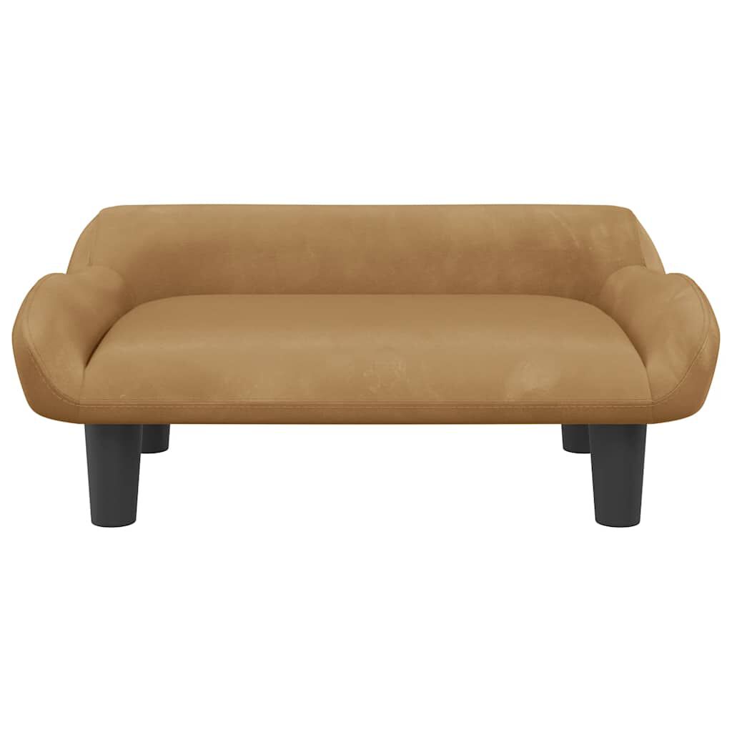 vidaXL Κρεβάτι Σκύλου Καφέ 70 x 40 x 24 εκ. Βελούδινο
