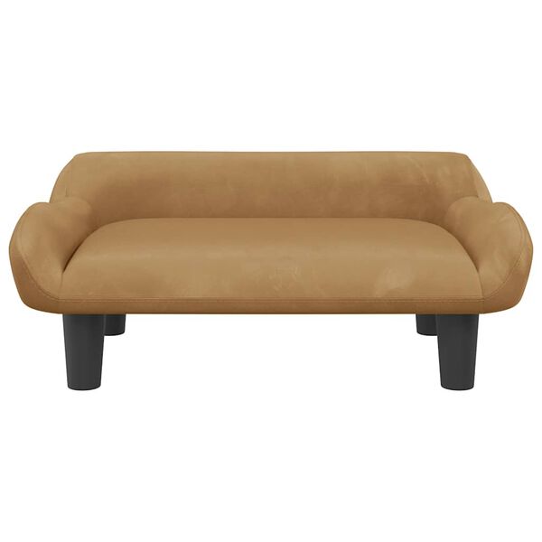 vidaXL Κρεβάτι Σκύλου Καφέ 70 x 40 x 24 εκ. Βελούδινο