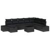 vidaXL &Sigma;&epsilon;&tau; &Kappa;&alpha;&nu;&alpha;&pi;έ &Kappa;ή&pi;&omicron;&upsilon; &mu;&epsilon; &mu;&alpha;&xi;&iota;&lambda;ά&rho;&iota; 9 pcs &Mu;&alpha;ύ&rho;&omicron; &sigma;&upsilon;&nu;&theta;&epsilon;&tau;&iota;&kappa;ό &rho;&alpha;&tau;ά&nu;