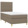 vidaXL &Kappa;&rho;&epsilon;&beta;ά&tau;&iota; Boxspring &mu;&epsilon; &Sigma;&tau;&rho;ώ&mu;&alpha; & LED Taupe 100x200 &epsilon;&kappa;. &Upsilon;&phi;&alpha;&sigma;&mu;ά&tau;&iota;&nu;&omicron;