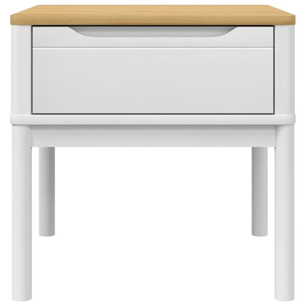vidaXL Τραπεζάκι FLORO Λευκό 55x55x54 εκ από Μασίφ Ξύλο Πεύκου