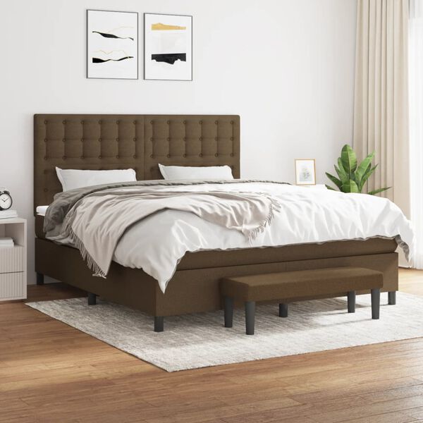 vidaXL &Kappa;&rho;&epsilon;&beta;ά&tau;&iota; Boxspring &mu;&epsilon; &Sigma;&tau;&rho;ώ&mu;&alpha; &Sigma;&kappa;&omicron;ύ&rho;&omicron; &Kappa;&alpha;&phi;έ 160x200 &epsilon;&kappa; &Upsilon;&phi;&alpha;&sigma;&mu;ά&tau;&iota;&nu;&omicron;