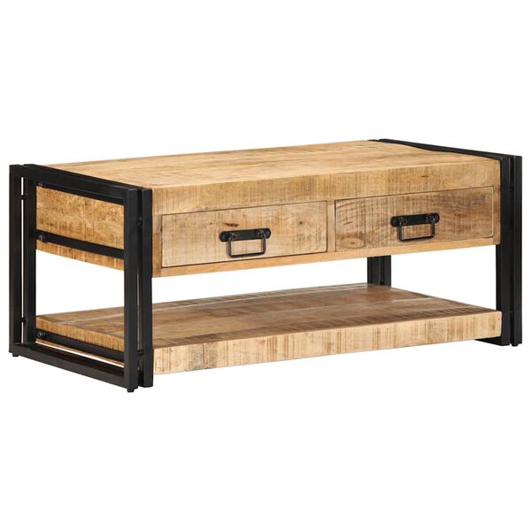 vidaXL Τραπεζάκι σαλονιού 90x50x38 cm Στερεό ακατέργαστο ξύλο Mango
