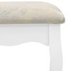 vidaXL Μπουντουάρ με Σκαμπό Λευκό 75 x 69 x 140 εκ. Ξύλο Παυλώνιας