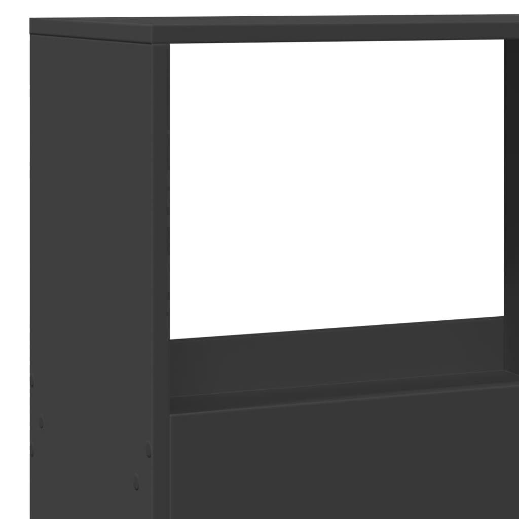 vidaXL Βιβλιοθήκη/Διαχωριστικό Χώρου Μαύρη 100x33x155,5 εκ. Επεξ. Ξύλο