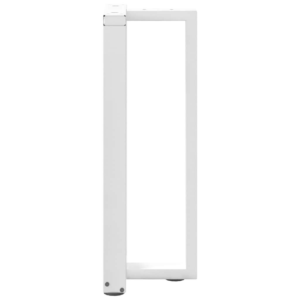 vidaXL Πόδια Κονσόλας σε Σχήμα Τ, 2 τεμ. Λευκά 25x28x(72-73) εκ. Ατσάλι