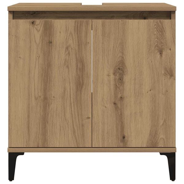 vidaXL Ντουλάπι Νιπτήρα τεχνίτης Δρυς 58x33x60 εκ. Επεξεργασμένο Ξύλο