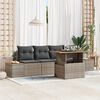 vidaXL Σέτ φαγητού για κήπο 5 pcs Γκρι και Καφέ 100 x 55 x 73 εκ