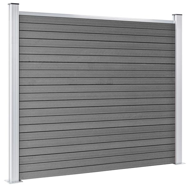 vidaXL Σετ Πάνελ Περίφραξης Γκρι 699 x 146 εκ. από WPC