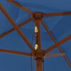 vidaXL Ομπρέλα Κήπου με Ξύλινο Ιστό Μπλε Αζούρ 198 x 198 x 231 εκ.