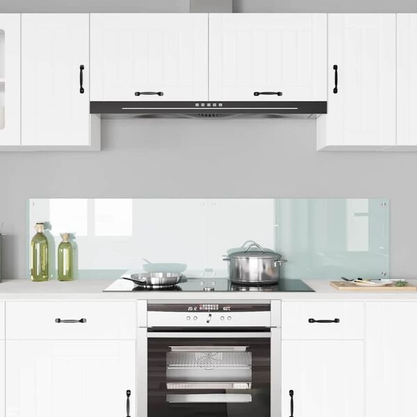 vidaXL Πίσω Πάνελ Κουζίνας Λευκό 90 x 40 cm σκληρυμένο γυαλί