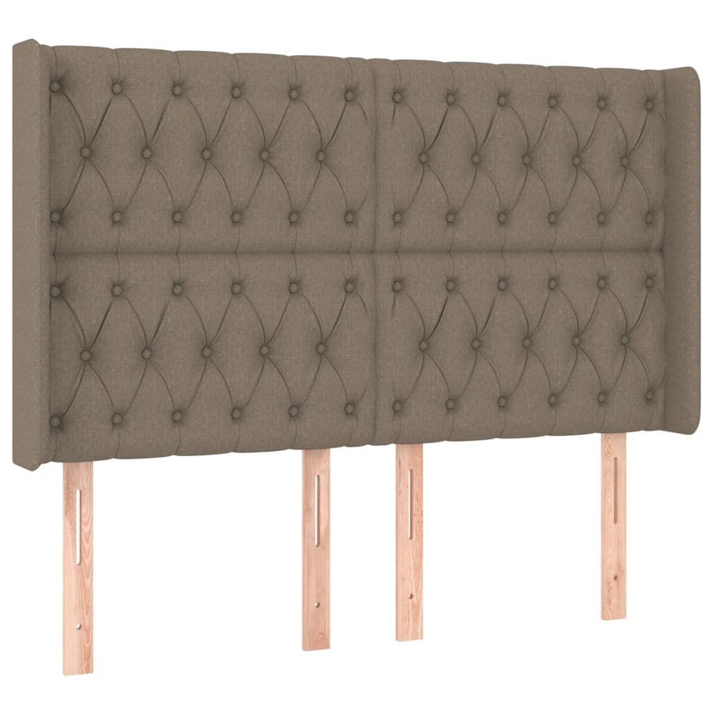 vidaXL Κεφαλάρι με Πτερύγια Taupe 163x16x118/128 εκ. Υφασμάτινο