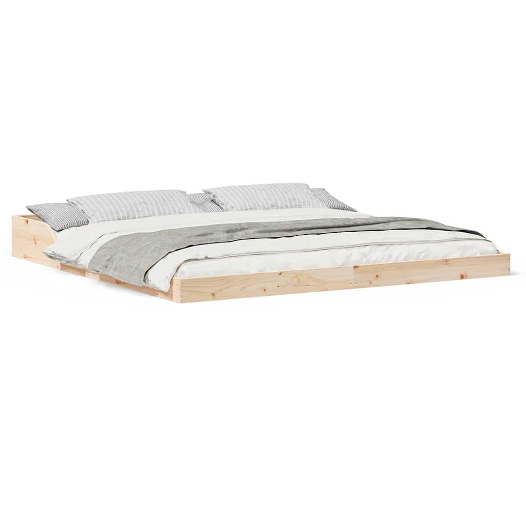 vidaXL Σκελετός Κρεβατιού Καφέ 180 x 200 cm Μασίφ ξύλο πεύκου