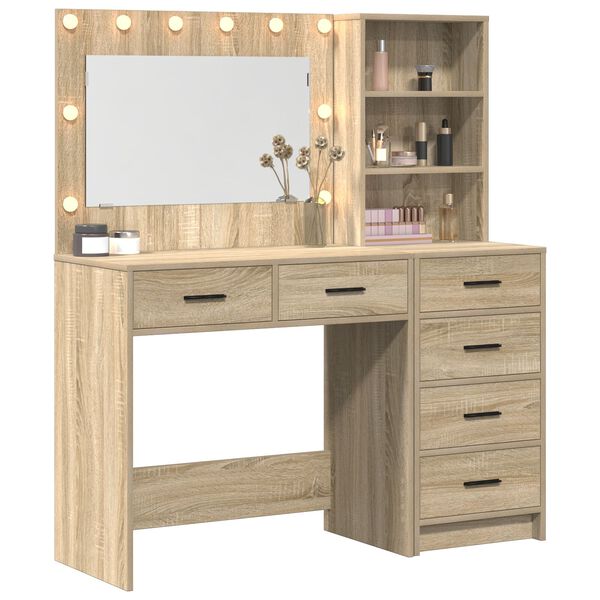 vidaXL Τραπέζι περιποίησης Καφέ 78.5 x 41 x 135 εκ Επεξεργασμένο ξύλο