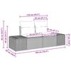 vidaXL Σετ Καναπέ Κήπου με μαξιλάρι 9 pcs Μπεζ και γκρι Πολυ ράταν