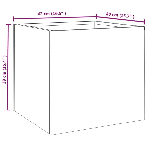 vidaXL Ζαρντινιέρες 2τεμ. 42x40x39εκ Ατσάλι Σκληρυθέν στον Αέρα