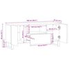 vidaXL Έπιπλο Τηλεόρασης 100x34x46 εκ. από Μασίφ Ξύλο Μάνγκο