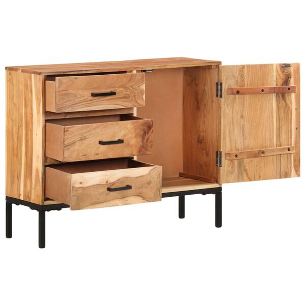 vidaXL Ντουλάπι με Συρτάρια 88 x 30 x 73 εκ. από Μασίφ Ξύλο Ακακίας
