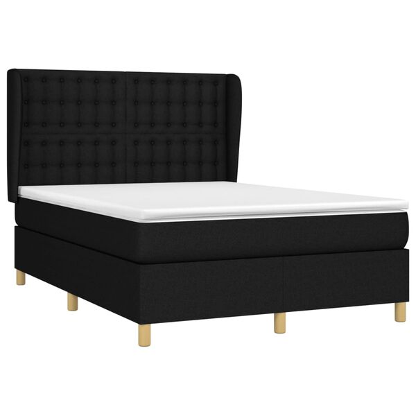 vidaXL &Kappa;&rho;&epsilon;&beta;ά&tau;&iota; Boxspring &mu;&epsilon; &Sigma;&tau;&rho;ώ&mu;&alpha; &Mu;&alpha;ύ&rho;&omicron; 140x200 &epsilon;&kappa;. &Upsilon;&phi;&alpha;&sigma;&mu;ά&tau;&iota;&nu;&omicron;