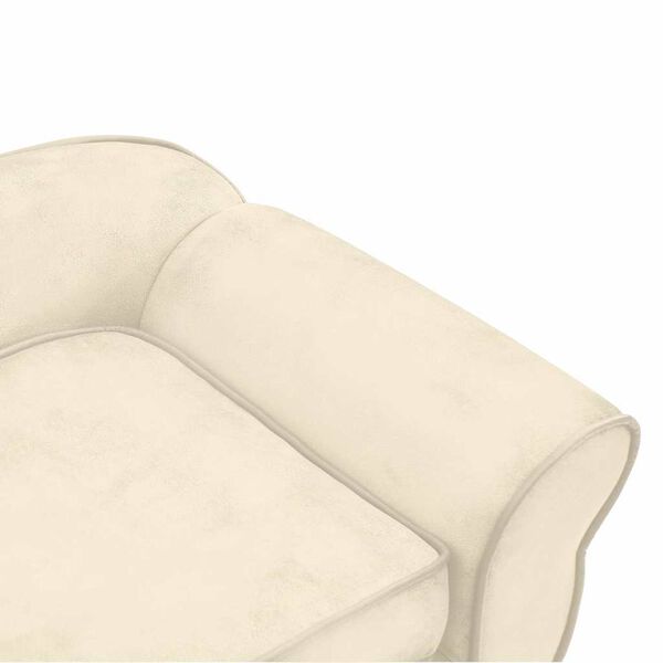 vidaXL Καναπές - Κρεβάτι Σκύλου Κρεμ 72 x 45 x 30 εκ. Βελουτέ