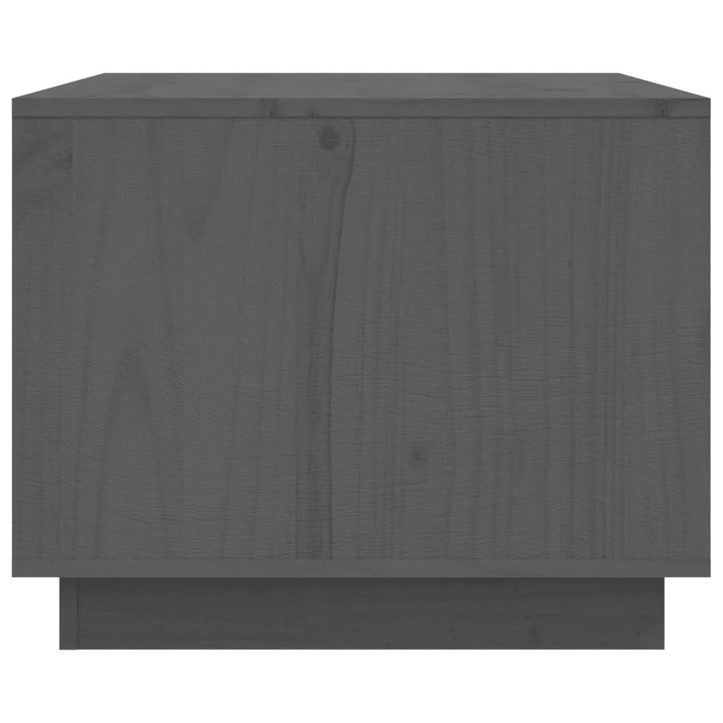 vidaXL Τραπεζάκι Σαλονιού Γκρι 80 x 50 x 40 εκ. από Μασίφ Ξύλο Πεύκου