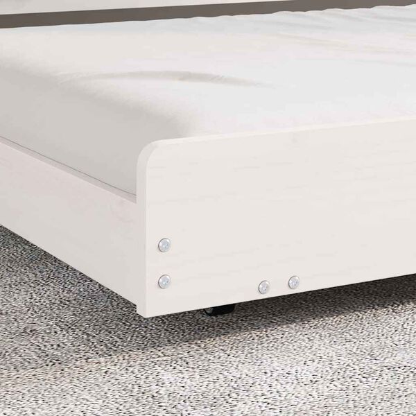 vidaXL Σκελετός Κρεβατιού Λευκό 80 x 200 cm Μασίφ ξύλο πεύκου