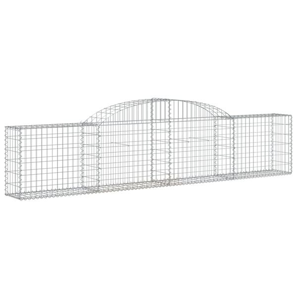 vidaXL Συρματοκιβώτια Τοξωτά 17 τεμ. 300x30x60/80 εκ. Γαλβαν. Ατσάλι