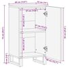 vidaXL Γραφείο Λευκό 40 x 33 x 75 εκ. Μασίφ ξύλο μάνγκο