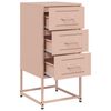 vidaXL Κομοδίνο Ροζ 36x39x78 εκ. από Χάλυβα