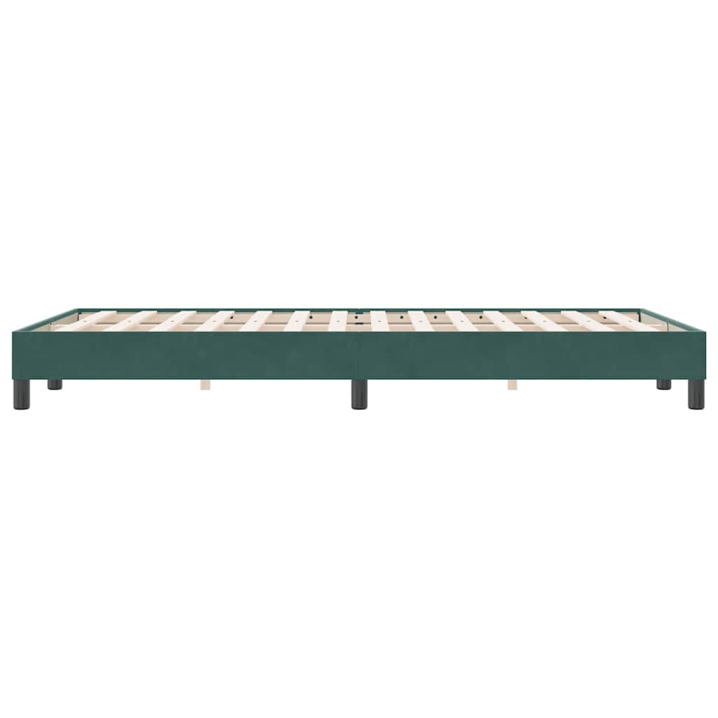 vidaXL Box Spring κρεβάτι χωρίς στρώμα σκούρο πράσινο 120x220cm