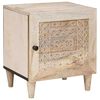 vidaXL Κομοδίνο Μπεζ 40 x 33 x 46 εκ. Μασίφ ξύλο μάνγκο