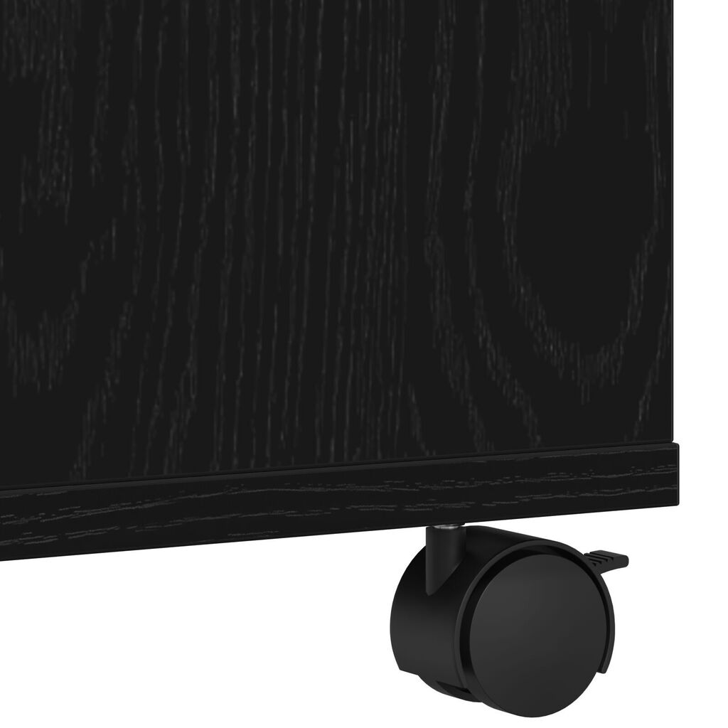 vidaXL Ράφι Εκτυπωτή με Ρόδες Μαύρο Δρυς 60x50x67 εκ.