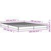 vidaXL Πλαίσιο Κρεβατιού Sonoma Δρυς 135x190 εκ. Επεξ. Ξύλο & Μέταλλο