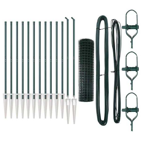 vidaXL &Tau;&epsilon;&nu;&tau;ώ&tau;&omicron; &mu;&epsilon; &sigma;&tau;ή&rho;&iota;&gamma;&mu;&alpha; &Pi;&rho;ά&sigma;&iota;&nu;&omicron; 1 x 25 m &Chi;ά&lambda;&upsilon;&beta;&alpha;&sigmaf; &kappa;&alpha;&iota; PVC