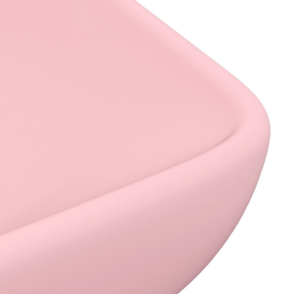 vidaXL Νιπτήρας Πολυτελής Ορθογώνιος Ροζ Ματ 71x38 εκ. Κεραμικός