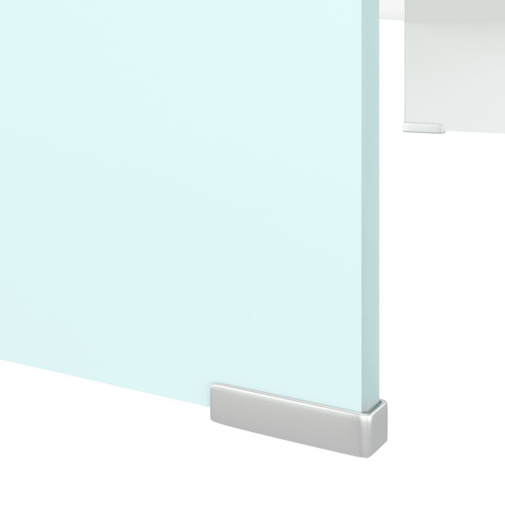 vidaXL Βάση Τηλεόρασης/Οθόνης Πράσινη 80 x 30 x 13 εκ. Γυάλινη