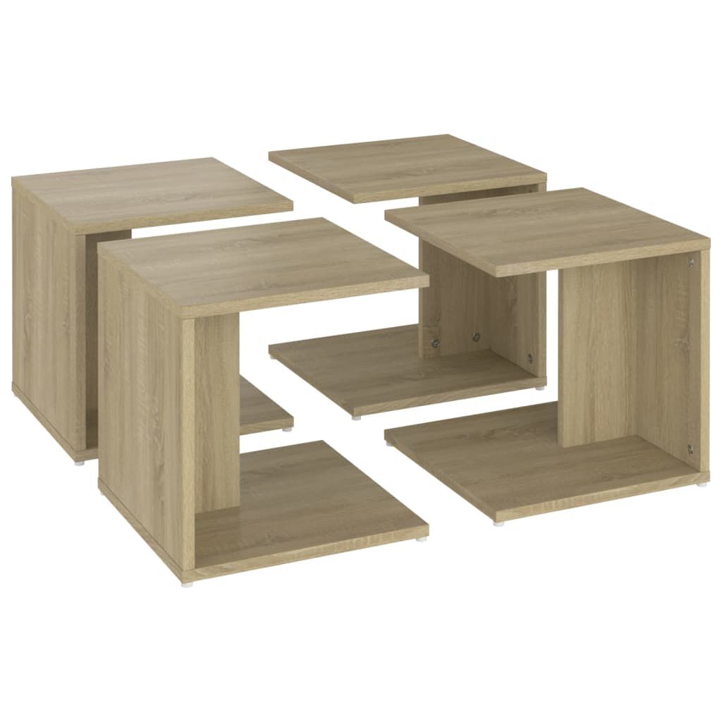vidaXL Τραπεζάκια Σαλονιού 4 τεμ. Sonoma Δρυς 33x33x33 εκ. Επεξ. Ξύλο