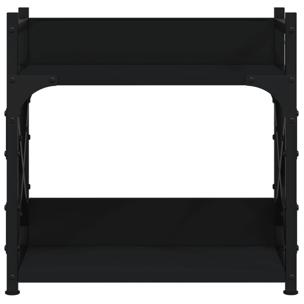 vidaXL Βάση Εκτυπωτή 2 Επιπέδων Μαύρη 40x20x40 εκ Επεξεργασμένο Ξύλο