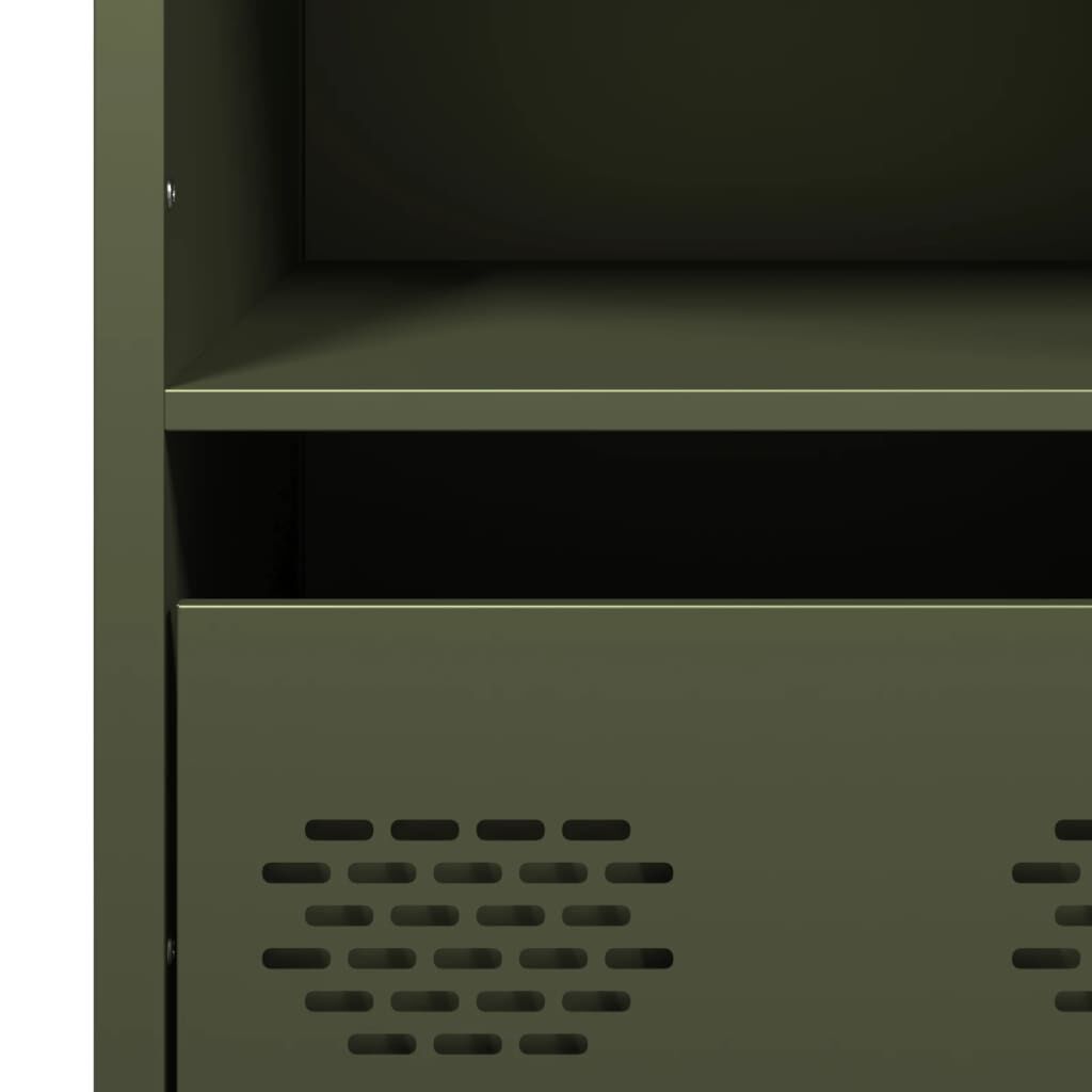 vidaXL Ραφιέρα Πράσινο Λαδί 101,5x39x103,5 εκ. από Ατσάλι