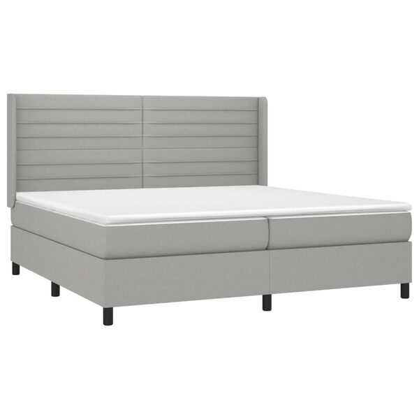 vidaXL &Kappa;&rho;&epsilon;&beta;ά&tau;&iota; Boxspring &mu;&epsilon; &Sigma;&tau;&rho;ώ&mu;&alpha; &Alpha;&nu;&omicron;&iota;&chi;&tau;ό &Gamma;&kappa;&rho;&iota; 200x200 &epsilon;&kappa;. &Upsilon;&phi;&alpha;&sigma;&mu;ά&tau;&iota;&nu;&omicron;
