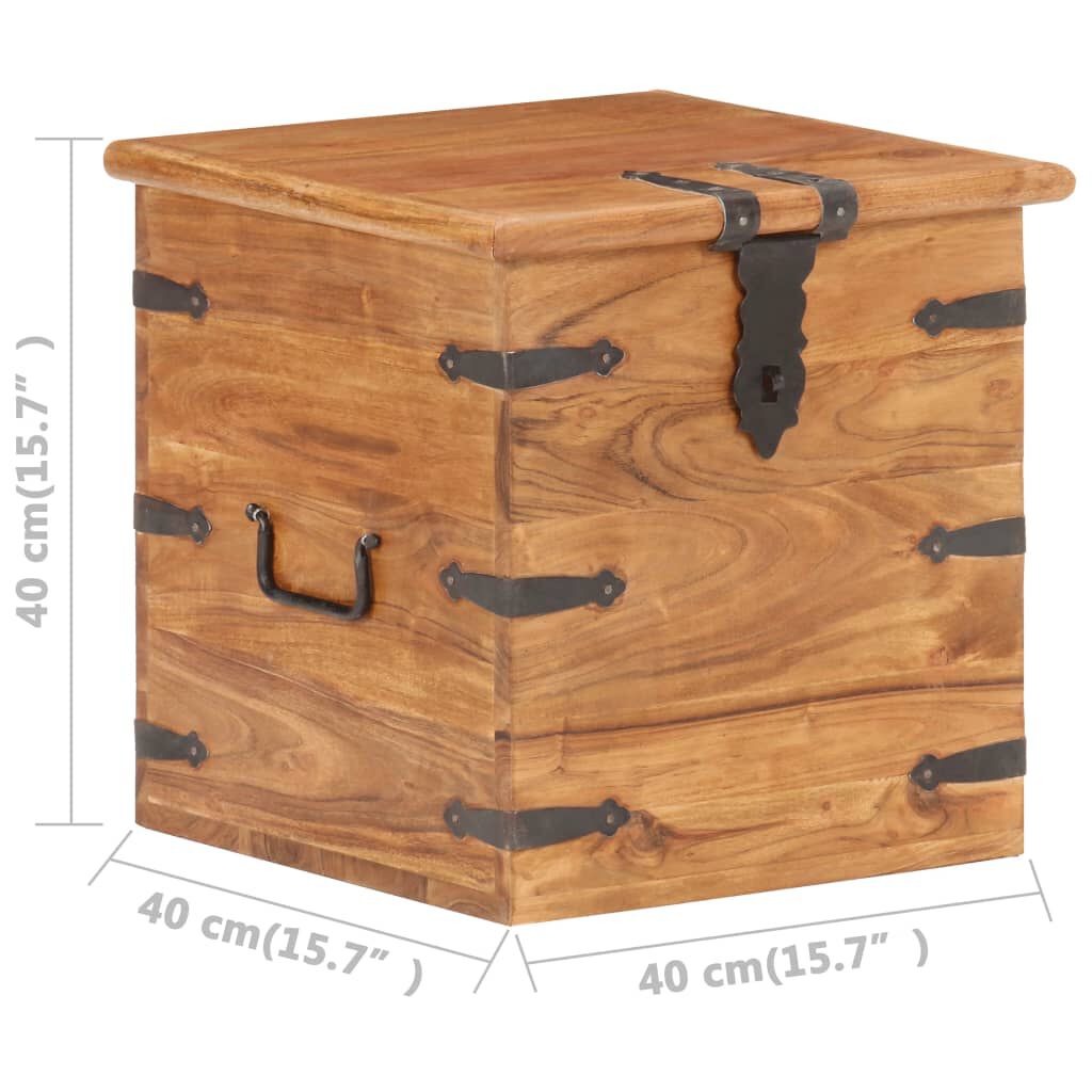 vidaXL Μπαούλο 40 x 40 x 40 εκ. από Μασίφ Ξύλο Ακακίας