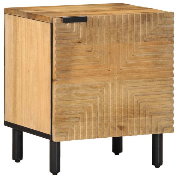 vidaXL Κομοδίνο καφέ 40x33x46 cm από μασίφ ξύλο Mango